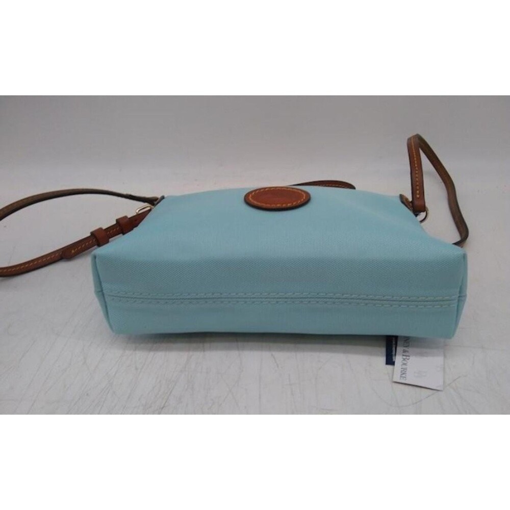 Dooney & Bourke Light Blue Crossbody with Brown Trim - Picture 2 of 8